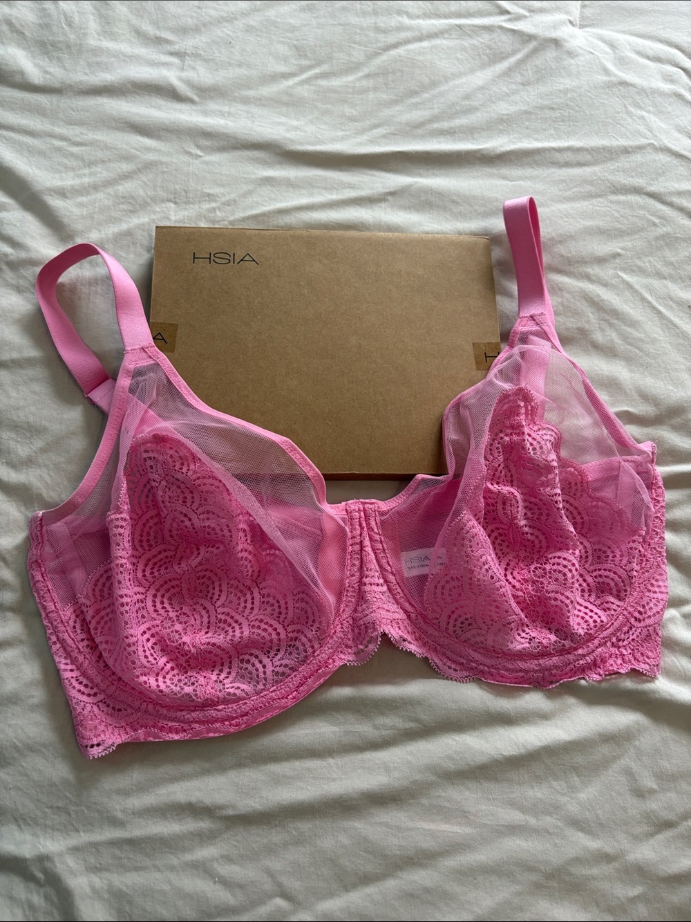 HSIA Pink Lace Underwire Bra